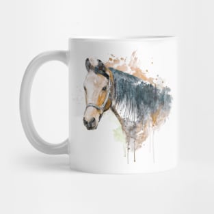 Watercolor Portrait - Brown Horse Head Mug